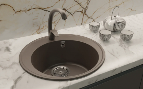 Мойка Ulgran QUARTZ NORA 485-08, круг 485, космос
