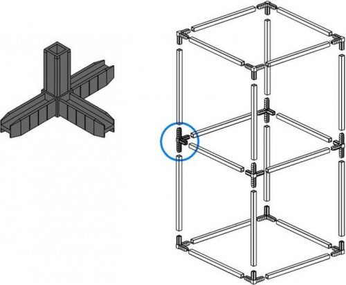 LK4H-10 Коннектор 4, черный Найди