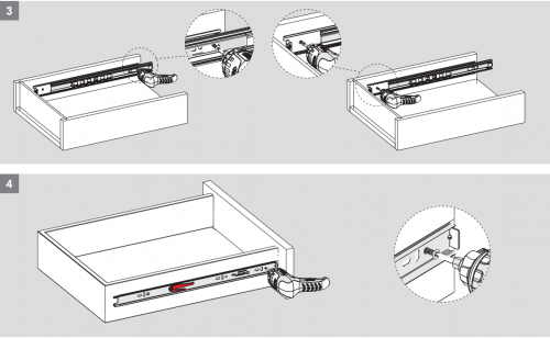 Шариковые направляющие SO-CLASS 35 мм L = 500 мм Samet