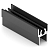 ЭКОНОМ Профиль гориз.верх черный матовый5,4 м.(продажа кратно 0,9м)