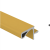 Врезной анодир.профиль для верхних баз Золото матовое16мм Премиум Лайн  4,1м