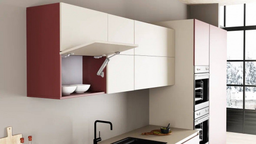 Slim Mech  A (выс.200-600мм) подъем.механизм, никель (с креплением фасада/корпуса) Samet