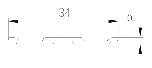 Планка декоративная, Белый глянец 5,4м (продажа кратно 0,9)