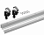 Комплект профилей(верх+низ) WINGLINE L, 1,2м алюминий, серебристый