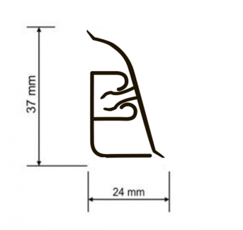 Плинтус АР850-1245 Дуб сонома светлый (ФЭ1225) 3000*37*24 (12) (Канадский дуб)