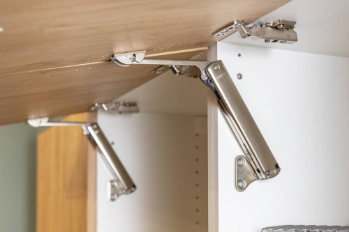 Slim Mech  A (выс.200-600мм) подъем.механизм, никель (с креплением фасада/корпуса) Samet