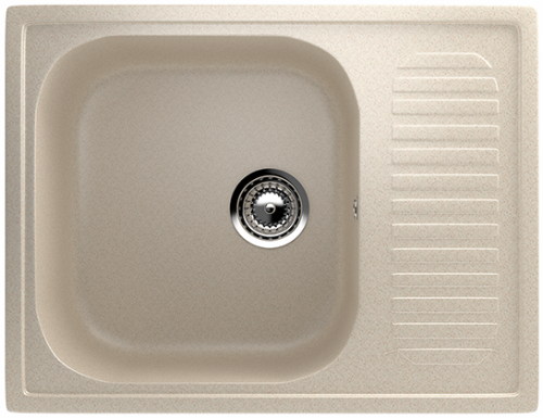 Мойка Ulgran U-202-328, квадрат/крыло 640*490, бежевый